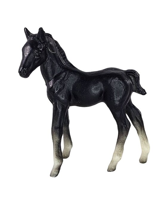 Breyer Stablemate Thoroughbred Standing Foal Baby Horse Black #5701 G1 - Picture 1 of 10